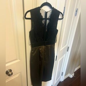 Mesh & lace Theia dress